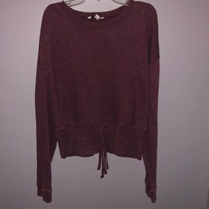 American eagle lace up sweater